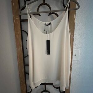 Krisa Crossover Cami Top in Ivory/Cream NWT Large